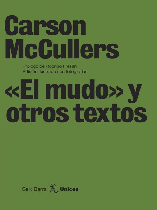 Title details for «El mudo» y otros textos by Carson McCullers - Wait list